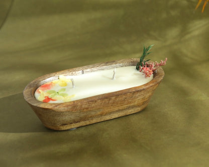 CANOE WOODEN CANDLE